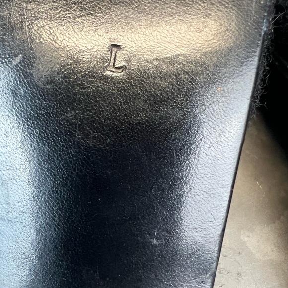 The Larkspur Collection Shoes Size L Needlepoint Mule Heel Pink Black Floral - Picture 7 of 9